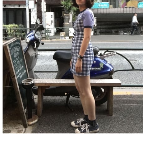 [USED]  チェック柄 COTTON タイトミニワンピース