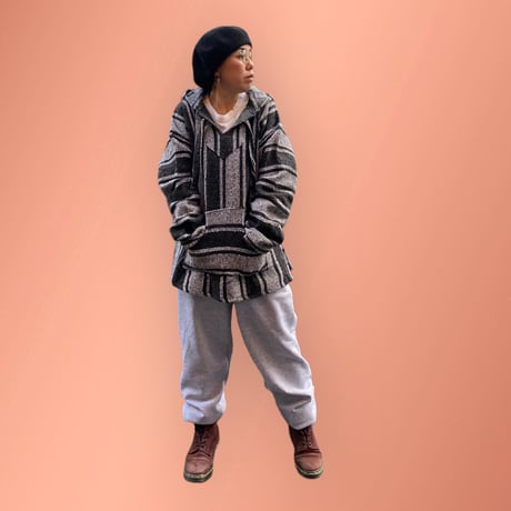 [USED] MEXICAN PARKA  BLK/WHT (Msize)