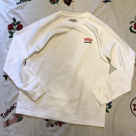 [Naughty] HOME BOY L/S  Tee  WHT/WHT