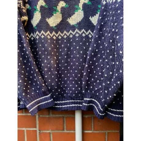 [USED] アヒル柄ロールネックKNIT