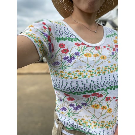 [USED]  EURO 総柄 GIRLS Tee