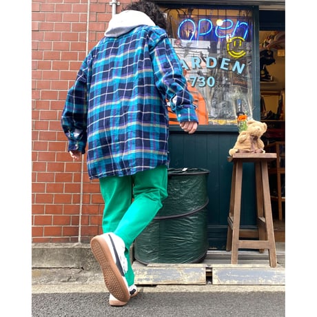 [USED] 90's CHECK プリントネルシャツ