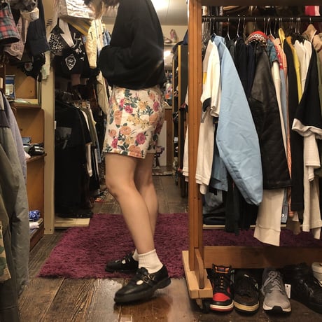 [USED] バラ柄 DENIM SHORTS