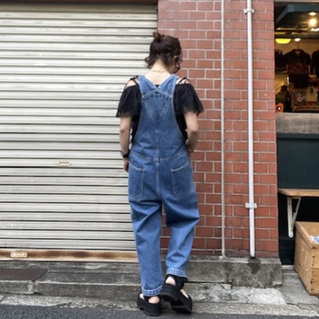 [USED]  八分丈  デニムオーバーオール