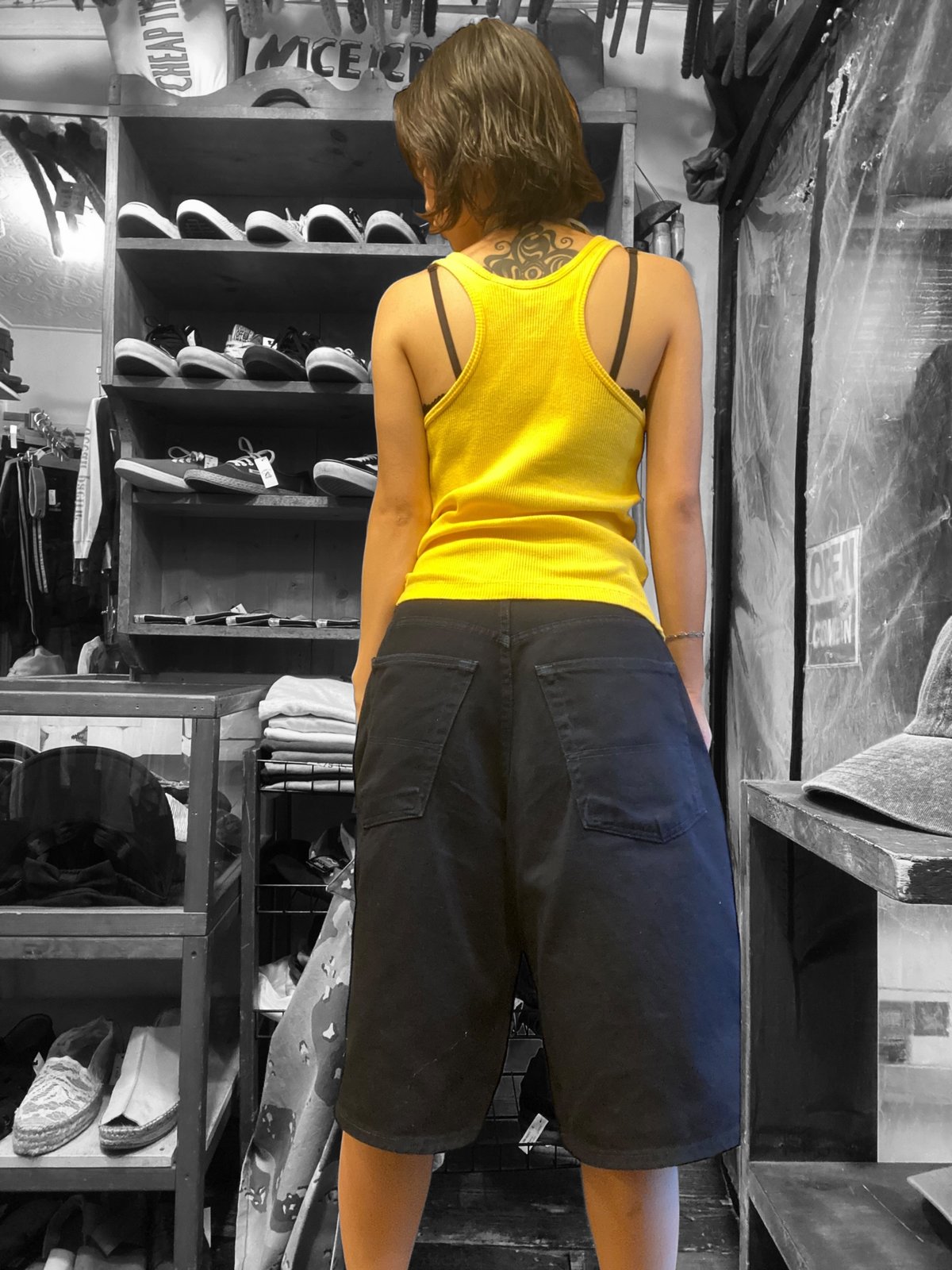 USED]リブ Yellowタンクトップ | garden730