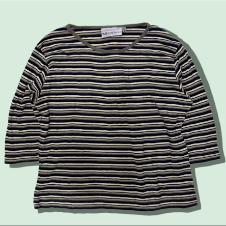 [USED]ボーダー 七分袖ロンtee