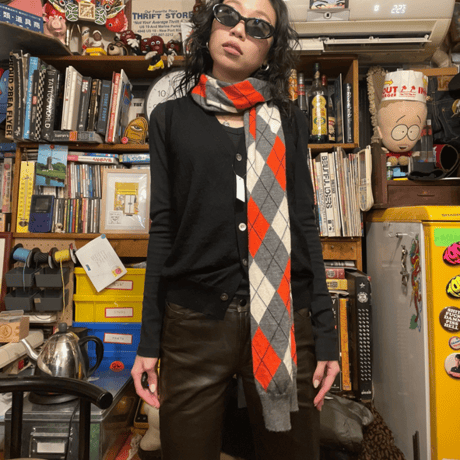 [USED] "tricot COMME de GARCON" マフラー付ニットVEST