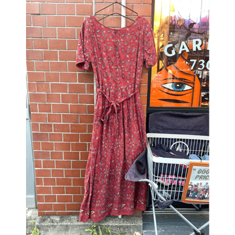 [USED] ペイズリーRedワンピース