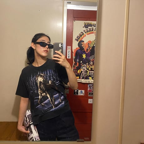 [USED]BLACK 馬Tee