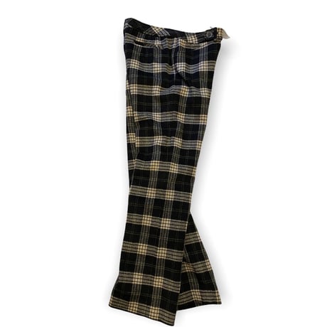 [USED] Eddie Bauer CHECK カシミア混 フレアパンツ