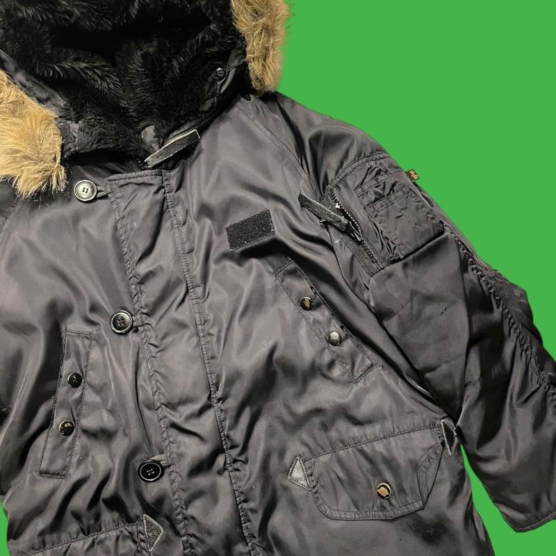 アルファ社製×RHEINED LABELコラボN3Bタイプ希少XSサイズ紺色中古 アルファ社製×RHEINED LABELコラボN3Bタイプ希少XSサイズ紺色中古