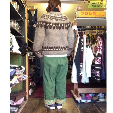 [USED] Wool ノルディック柄 カーディガン