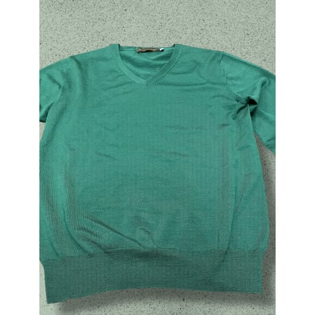 [USED] Vネックニットセーター　green💚