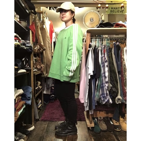 [USED] adidas 鮮やかYellowグリーン SWEAT