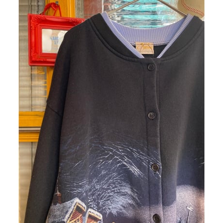 [USED] 90'S GOODデザイン SWEAT カーディガン
