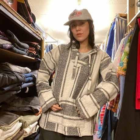 [USED] MEXICAN PARKA  WHT/GRY XL