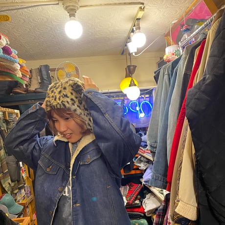 ［USED] kids VINTAGE ANIMAL HAT🐅🖤