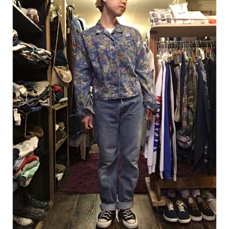 [USED] DENIM 花柄 シャツ JKT