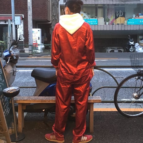 [USED] サテンレッド！CHINA SHIRTS