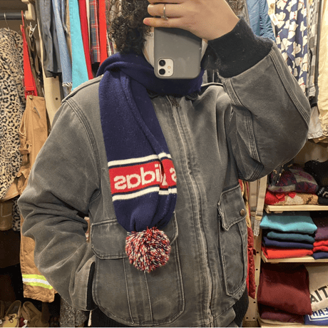 [USED] “adidas” ポンポン付きマフラー