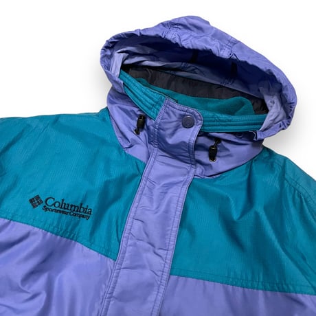 [USED] 90's Columbia 中綿マウンテンパーカー　パープル×グリーン