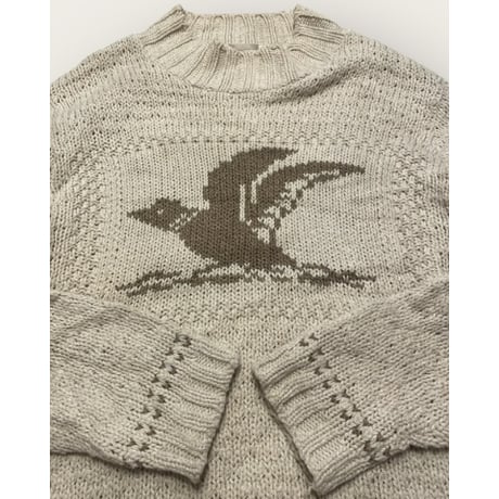 [USED] Cotton Country ざっくり鳥柄ニット 🦆