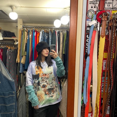 [USED] デジタルいっぱいネコちゃんポリTee