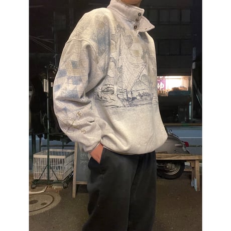 [USED] ART UNLIMITED ハイネックスウェットシャツ