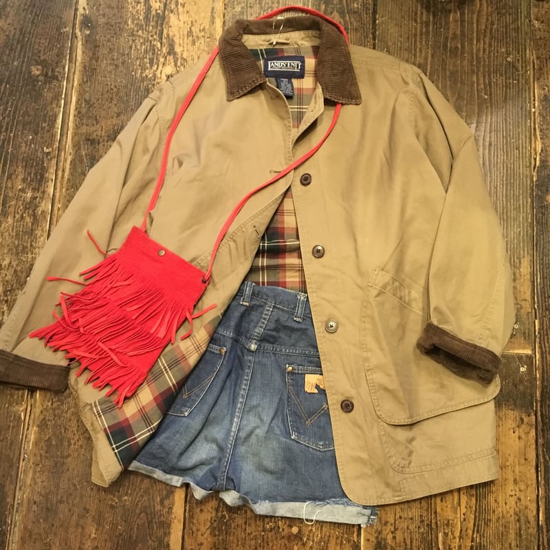 LANDS' END ハーフコート USED] 90'S LANDSEND ハンティングコート | garden730