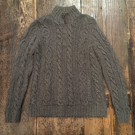 [USED] RALPH LAUREN ケーブルハーフジップニット