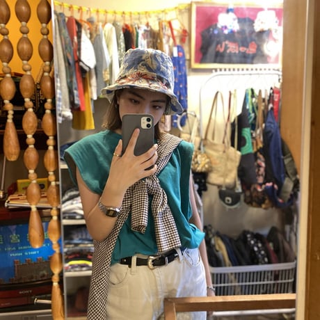 [USED] FLOWER REVERSIBLE HAT♡