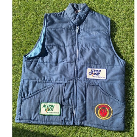 [USED]  vintage ワッペン付きダウンベスト