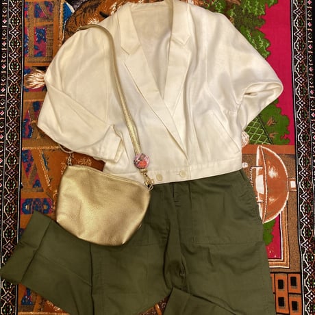 [USED] LINEN SHORT JACKET♡