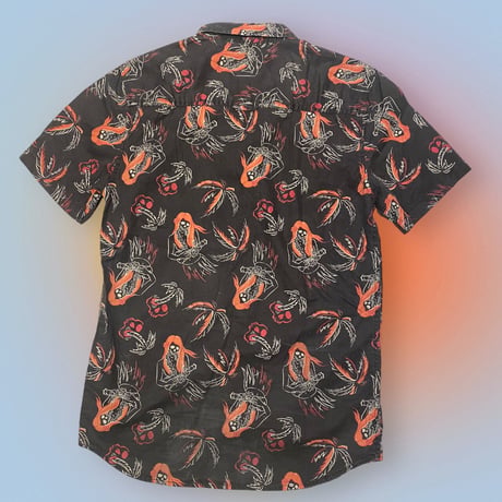 [USED]ガイコツ💀アロハシャツ🌺