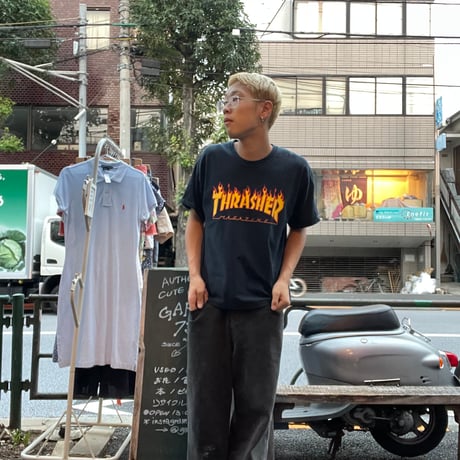 [USED] THRASHER FIRE LOGO-Tee
