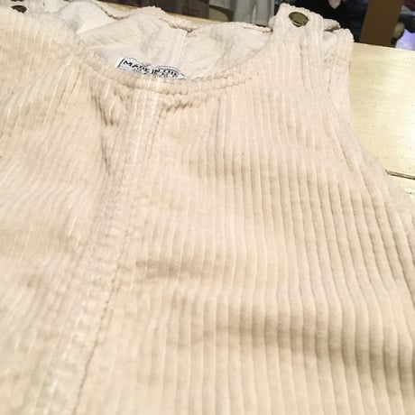 [USED] クリーム色☃️コーデュロイジャンパースカート