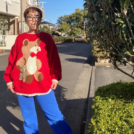 [USED] くまニット🧸  ❤️💙