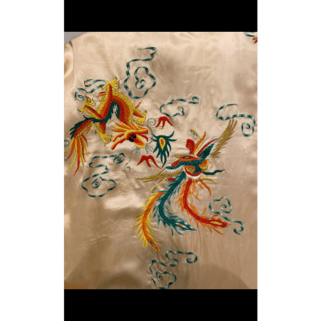 [USED]CHINA刺繍🐲ひんやり布団 127×88cm