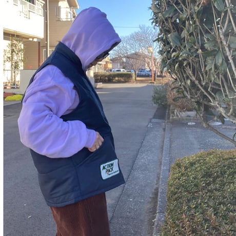 [USED]  vintage ワッペン付きダウンベスト