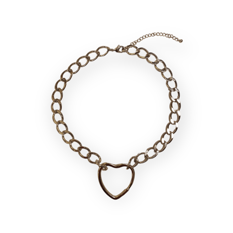 [ kozukix] NEW HEART METAL NECKLACE