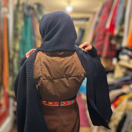 [USED] NAVY ニットマフラー