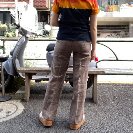 [USED] 千鳥柄 フレアPANTS