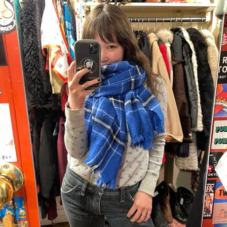 [USED] デッカおっき！チェックマフラー💙