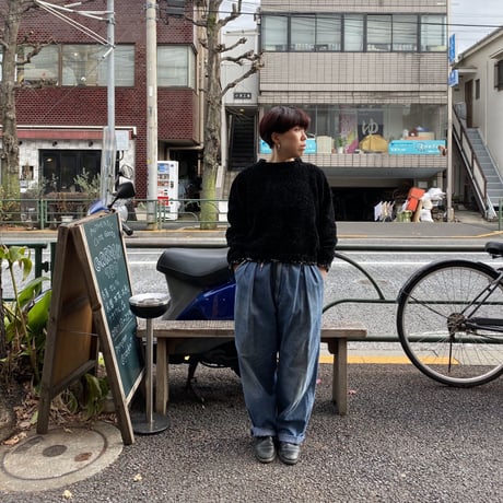 [USED]HAND MADE モールヤーン ニット   