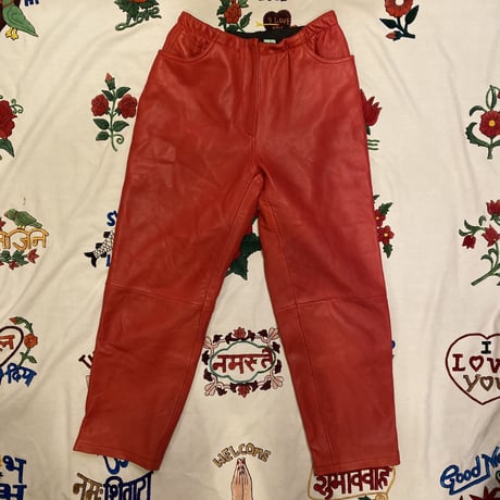 [USED] 真っ赤なEURO  LEATHER PANTS♡