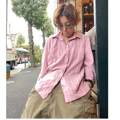 [USED] かわいいカラー♡PINK ヌバック風shirt