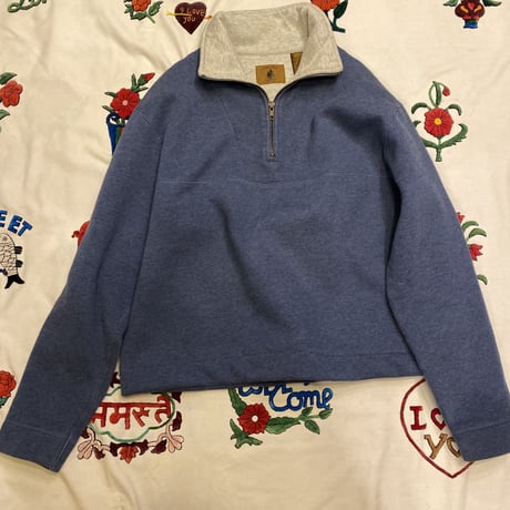 [USED] いい丈！アイスブルーカラー　ハーフジップスウェット