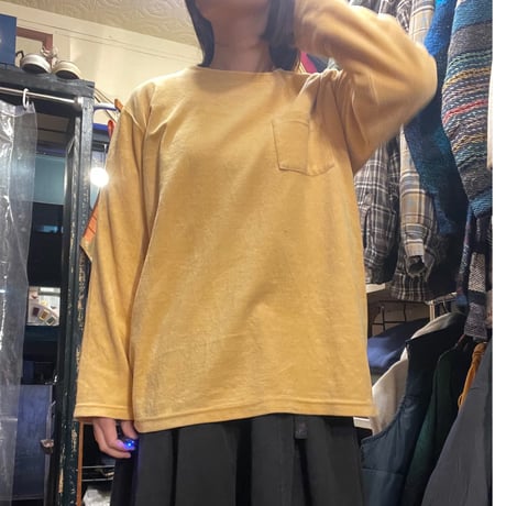 [USED]ベロア ポケットロンT 💛
