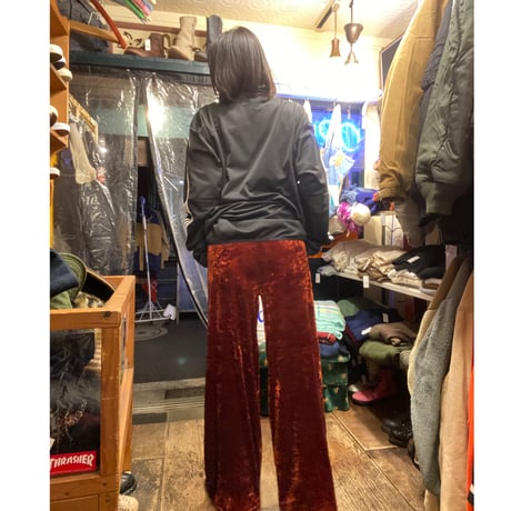 [USED] ベロア イージーパンツORANGE