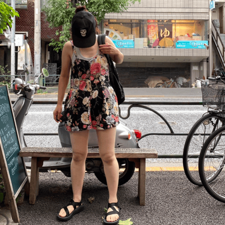 [USED] BLK レーヨン サロペット